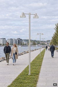 Dvojité stĺpové svietidlo NORLYS Koster 1155 hliníkové 2x E27 small 1