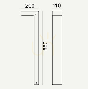 Vonkajší stĺpik NORLYS Asker 1320AL 7,7W 4000K IP65 LED strieborný 85 cm small 17