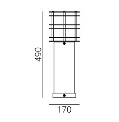 Skontrolujte Štokholm 1426 pozinkovaná led 8.5W 3000K 85Cm Eei D