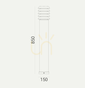 Alta 1440 Black E27 Led 9W 85Cm small 4