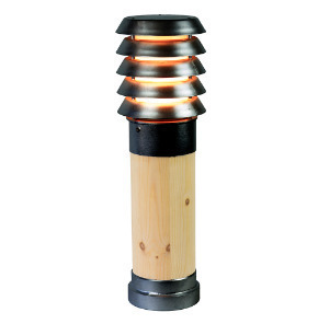 Záhradný stĺpik Alta 1453BL, 49 cm, E27, impregnovaná borovica, čierny RAL 9005 – NORLYS small 0