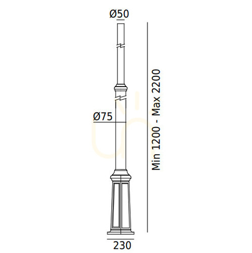 Skontrolujte Osvetľovací stĺp NORLYS Lamppost biely 120-220 cm 3010WH