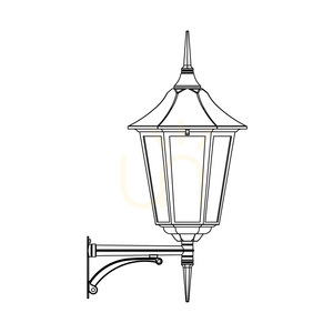 Stĺpové svietidlo NORLYS Modena Big 3024BL čierne – lampáš na ramene, E27 small 1