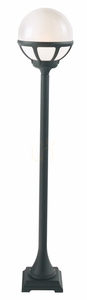 Záhradný stĺpik NORLYS Bologna 315BL čierny RAL 9005, mliečna guľa, E27, 117,5 cm small 2