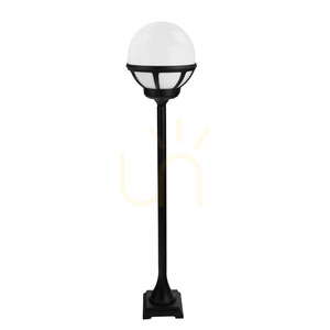 Záhradný stĺpik NORLYS Bologna 315BL čierny RAL 9005, mliečna guľa, E27, 117,5 cm small 4