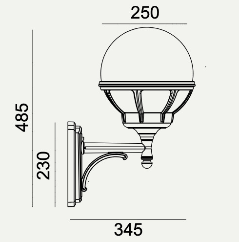 Skontrolujte Vonkajšie nástenné svietidlo NORLYS Bologna 360 biele E27 IP54 360WH