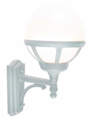 Skontrolujte BOLOGNA 361W White E27 LED 9W Vonkajšia guľová nástenná lampa.