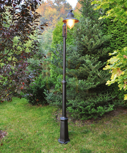 Skontrolujte Záhradná a parková lampa COMO 371BL E27 čierna, nastaviteľná 182–249 cm – Norlys
