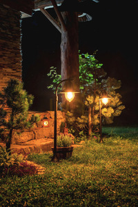 Vonkajšie post svetlo NORLYS Como 375 Black E27 LED 9W 375BL small 3