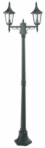 Vonkajšie stojacie svietidlo NORLYS Rimini 402BL čierne RAL 9005, dva lampáše, 2×E27, 188 cm small 1
