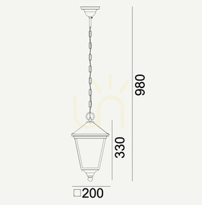 IP 54 LONDON 481A/WH E27 biela závesná lampa - prémiová NORLYS small 1