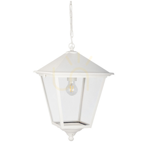 Skontrolujte IP 54 LONDON 481A/WH E27 biela závesná lampa - prémiová NORLYS