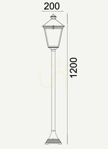Záhradné svietidlo LONDON 485WH E27 White s krytím IP54 - prémiové NORLYS. small 0