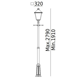 Záhradná / parková lampa LONDON BIG 491BL čierna 1 x E27 - prémiová NORLYS. small 3
