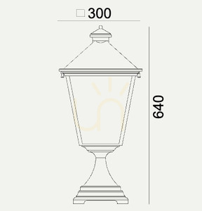 Čierna záhradná lampa NORLYS London 494BL. small 3