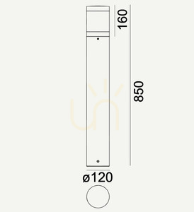 Svetelný stĺpik Egersund Mini 5117GR grafitový LED 9,1W 4000K 85 cm NORLYS small 7