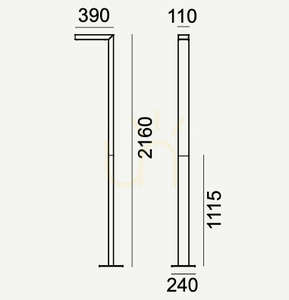 Stĺpové LED svietidlo NORLYS Asker Pole 5126GR grafitové, 18 W, 4000 K, 216 cm small 3