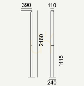 ASKER Pole Pro 5161GR Grafitová RAL-7016 záhradné / parkové svietidlo - NORLYS small 7