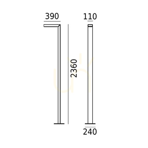 Záhradná lampa Norlys Asker Pole Pro 5165AL hliníková LED 8,5 W 4000 K DALI 236 cm small 5