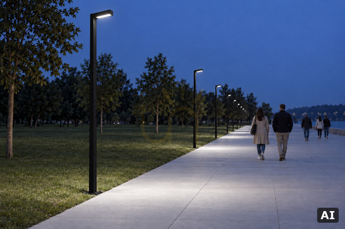 Skontrolujte Záhradné svietidlo NORLYS Asker Pole PRO 5203BL čierne LED 19,5 W 4000 K