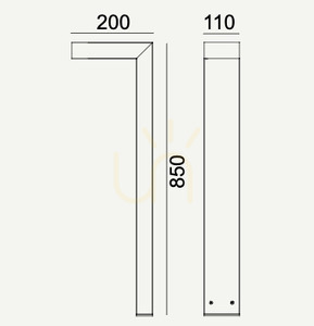 Vonkajšia stojaca lampa NORLYS Asker 5211BL čierna 10W 4000K IP65 85 cm small 5