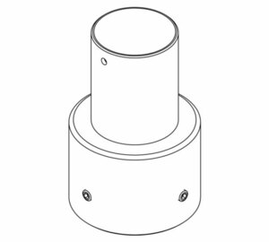 Redukcia NORLYS 7665GR Ø60/Ø76 mm pre svietidlá Nice a stĺp Lamppost 3005, grafitová small 0