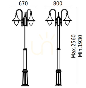 Firenze 830 Black E27 Led 3X 9W Triple small 1