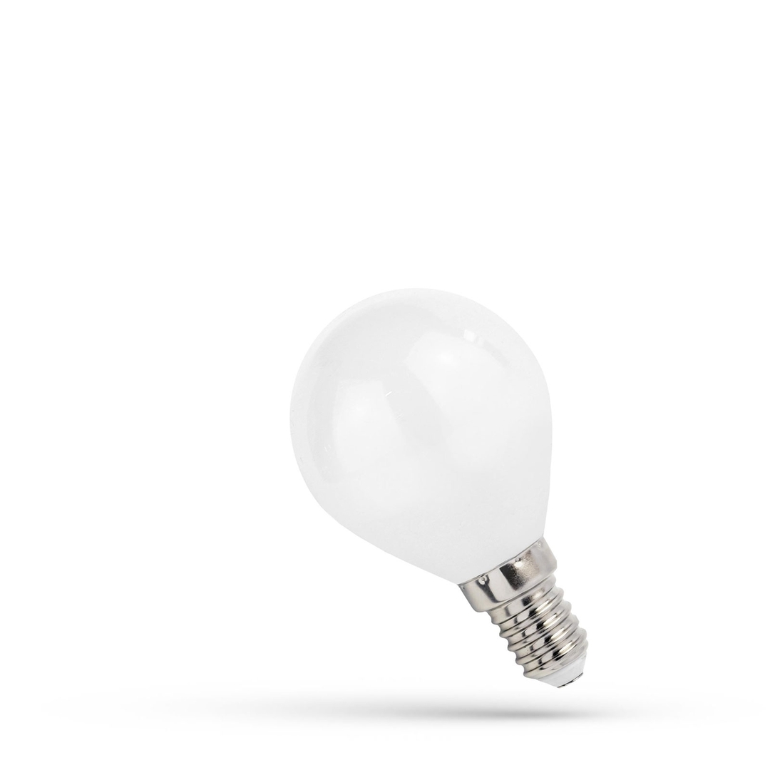 Skontrolujte LED guľa E14 230 V 1 W Cog Ww Mliečne spektrum LED guľa E14 230 V 1 W Cog Ww Mliečne spektrum