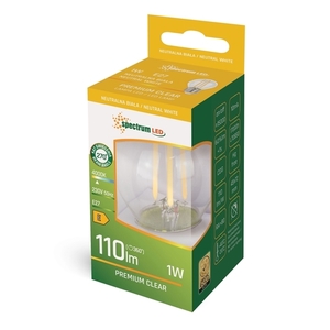LED guľa E27 230 V 1 W Cog Nw Clear Spectrum small 1