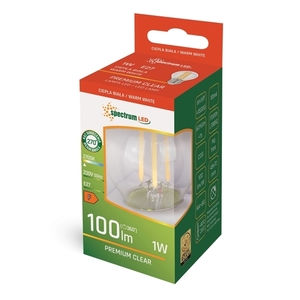 LED guľa E27 230 V 1 W Cog Ww Clear Spectrum small 1