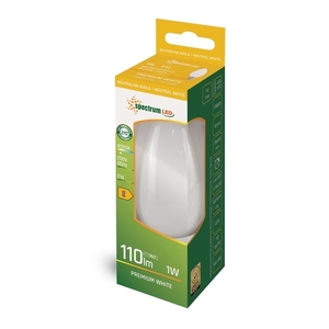 LED sviečka E14 230 V 1 W Cog Nw Mliečne spektrum small 1