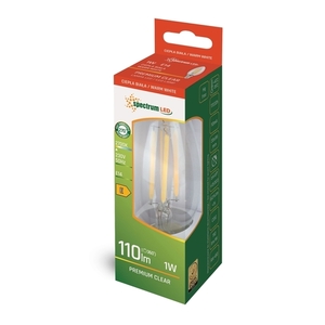 LED sviečka E14 230 V 1 W Cog Ww Clear Spectrum small 1