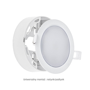 Algine Eco 2w1 povrchovo montované svietidlo 6 Ww 230 V 110st Ip20 Ik06 115x35mm biely okrúhly small 2