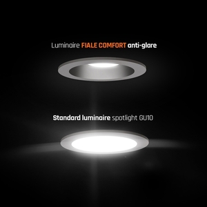 Fiale Comfort Anti Glare Gu10 250 V Ip20 Fi85x50mm Black Round Center Black Movable small 3