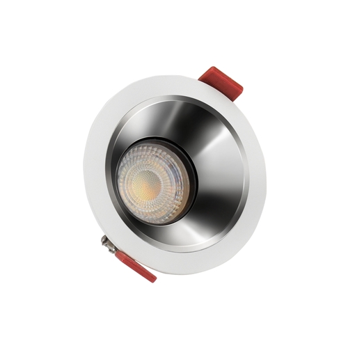 Skontrolujte Fiale Comfort Anti Glare Gu10 250 V Ip20 Fi85x50mm White Round Center Silver Movable