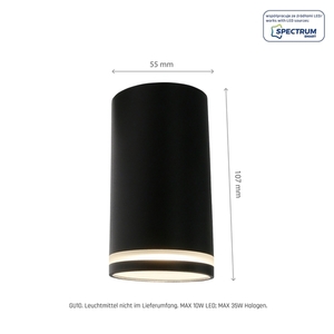 Chloe Mini krúžok s povrchovou montážou Gu10 230 V Ip20 Fi55*107mm čierna Immobile small 9