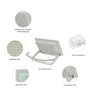 Noctis Lux 3 svetlomet 30 W Nw 230 V Ip65 150x110x27 biely small 5