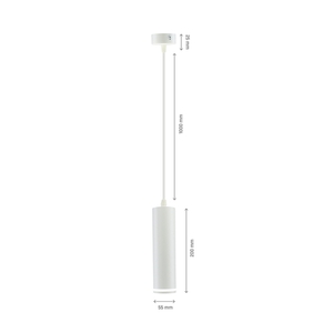 Madara Mini Ii Gu10 Overhang Base 230 V Ip20 Fi55*200 Mm Biely kábel 1m small 8