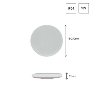 Nymphea Black &amp; White Rings 18 W Cw 230 V 115st Ip54 Fi250x52 White/Black Round. small 7