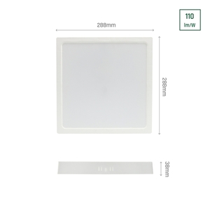 Algine povrchové svietidlo 24 W Nw 230 V 120st Ip20 Ik06 288x288x38mm biely štvorcový small 5