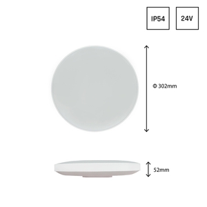 Nymphea Black &amp; White Rings 24 W Cw 230 V 115st Ip54 Fi320x52 White/Black Round. small 6