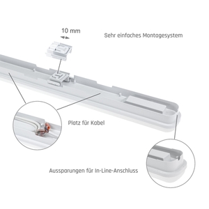 Limea Go Hermetic 1200mm 50 W Cw 230 V 120st Ip65 Ik07 1200 X60 X52mm biela small 6