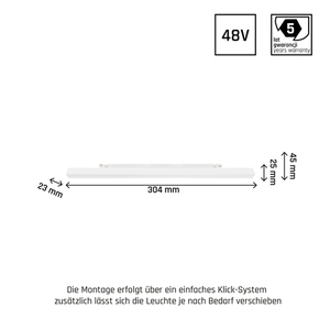 Systém Shift Line S Svietidlo pre zbernicu 304x23x42mm 8W 100st White Záruka 5 rokov. small 3