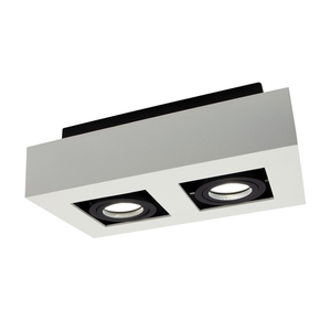 Mirora Gu10 X2 Povrchová montáž Gu10 250 V Ip20 255 X145 X85 mm Biela čierna obdĺžniková pohyblivá small 1