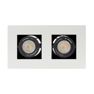 Mirora Gu10 X2 Povrchová montáž Gu10 250 V Ip20 255 X145 X85 mm Biela čierna obdĺžniková pohyblivá small 4
