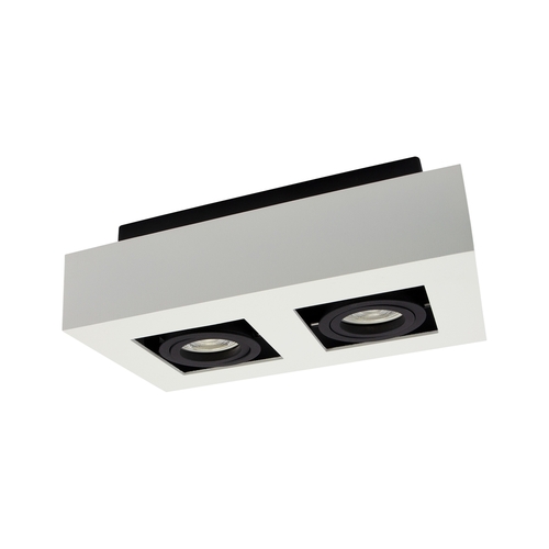 Skontrolujte Mirora Gu10 X2 Povrchová montáž Gu10 250 V Ip20 255 X145 X85 mm Biela čierna obdĺžniková pohyblivá
