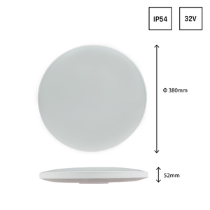 Nymphea čiernobiele krúžky 32 W Cw 230 V 115st Ip54 Fi380x55 Biely/čierny okrúhly senzor small 6