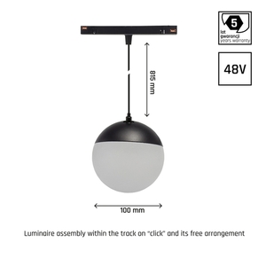 Systém Shift Globe P Svietidlo previsy na reťazi 100 (850 mm kábel) 5W 165st čierna Záruka 5 rokov. small 7