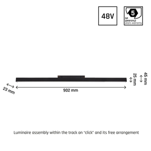 Systém Shift Line L Svietidlo pre zbernicu 902x23x42mm 22 W 100st Black Záruka 5 rokov. small 5