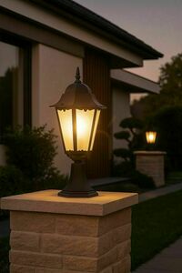 Vonkajšia stojaca lampa SU-MA Retro Classic II čierna patina K 4011/1/H small 2